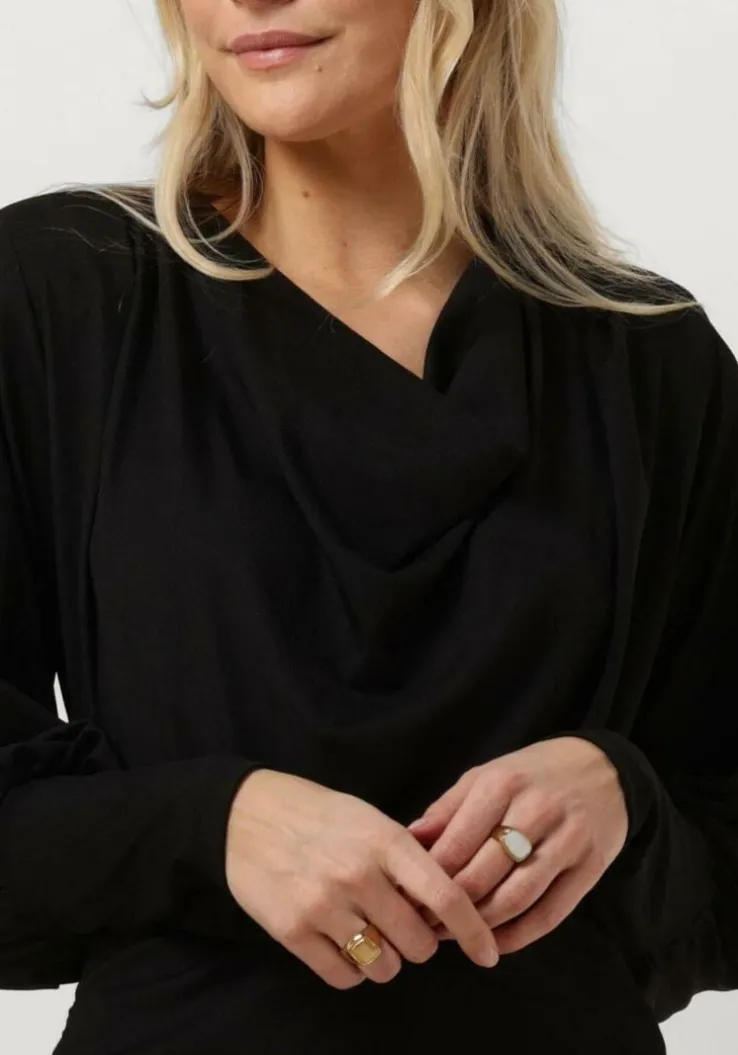 zwarte gestuz midi jurk uminagz dress