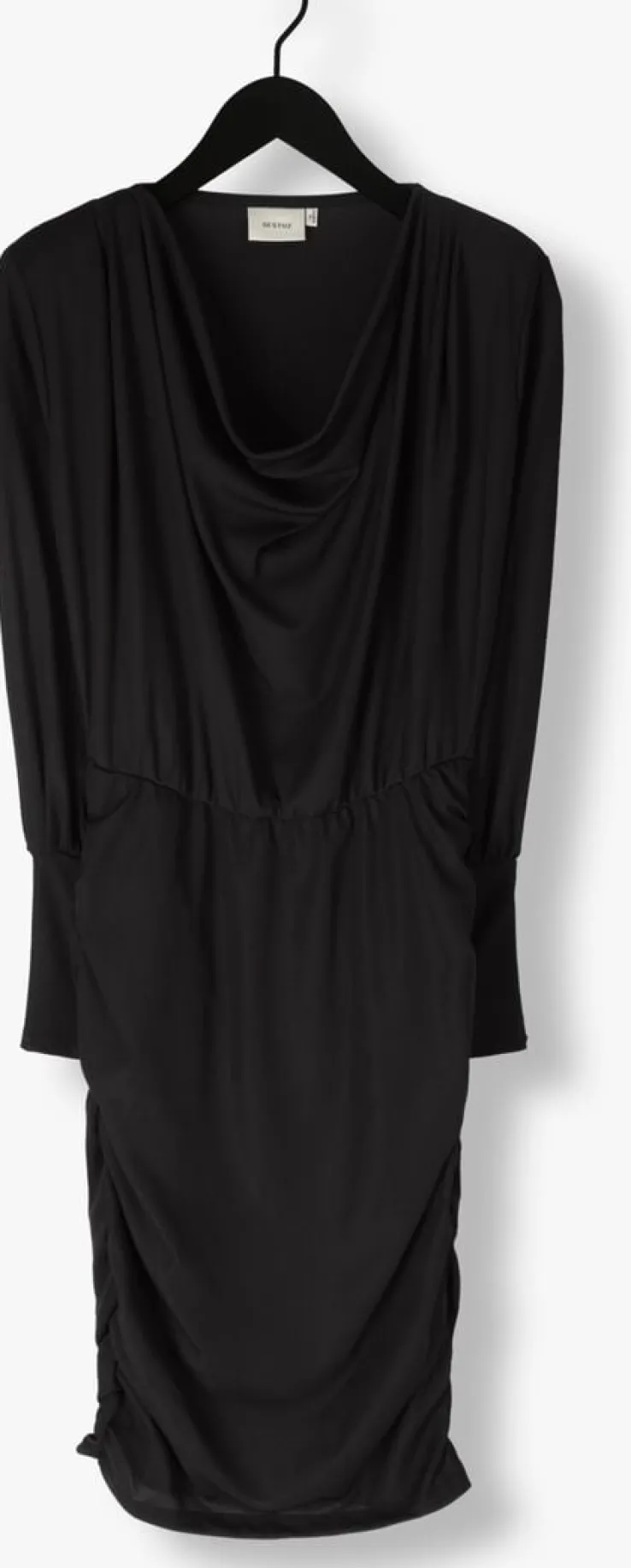 zwarte gestuz midi jurk uminagz dress