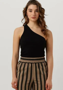 zwarte gestuz top drewgz one shoulder
