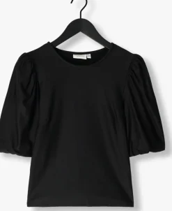 zwarte gestuz top rifagz balloon blouse