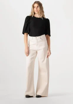 zwarte gestuz top rifagz balloon blouse