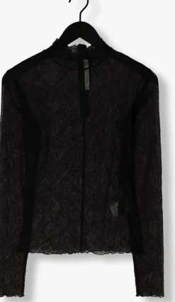 zwarte gestuz tops & t-shirts laiagz lace blouse