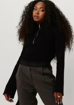 zwarte gestuz trui yasmiagz zipper pullover