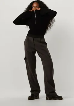 zwarte gestuz trui yasmiagz zipper pullover