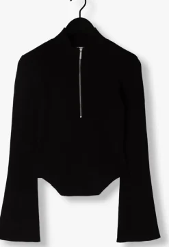 zwarte gestuz trui yasmiagz zipper pullover