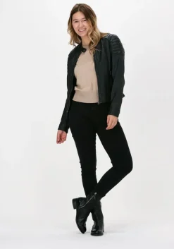 zwarte goosecraft leren jas biker128