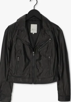 zwarte goosecraft leren jas megan biker