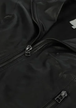 zwarte goosecraft leren jas megan biker