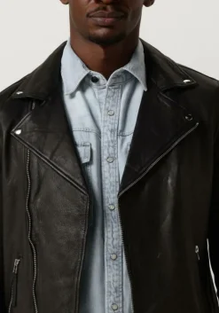 zwarte goosecraft leren jas gc mercury biker