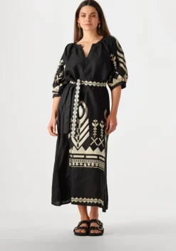 zwarte greek archaic kori maxi jurk 230654