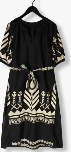 zwarte greek archaic kori maxi jurk 230654
