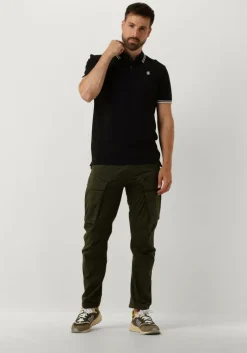 zwarte g-star raw polo dunda slim stripe polo s/s