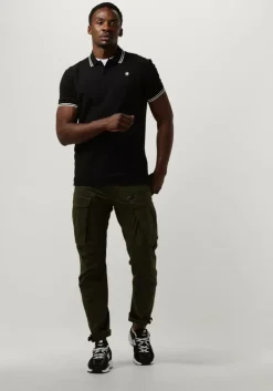 zwarte g-star raw polo dunda slim stripe polo s/s