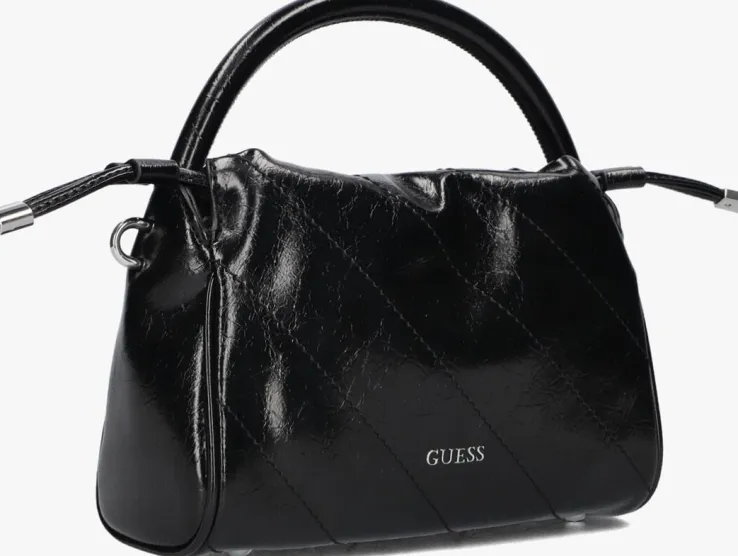 zwarte guess handtas amys drawstring crossbody