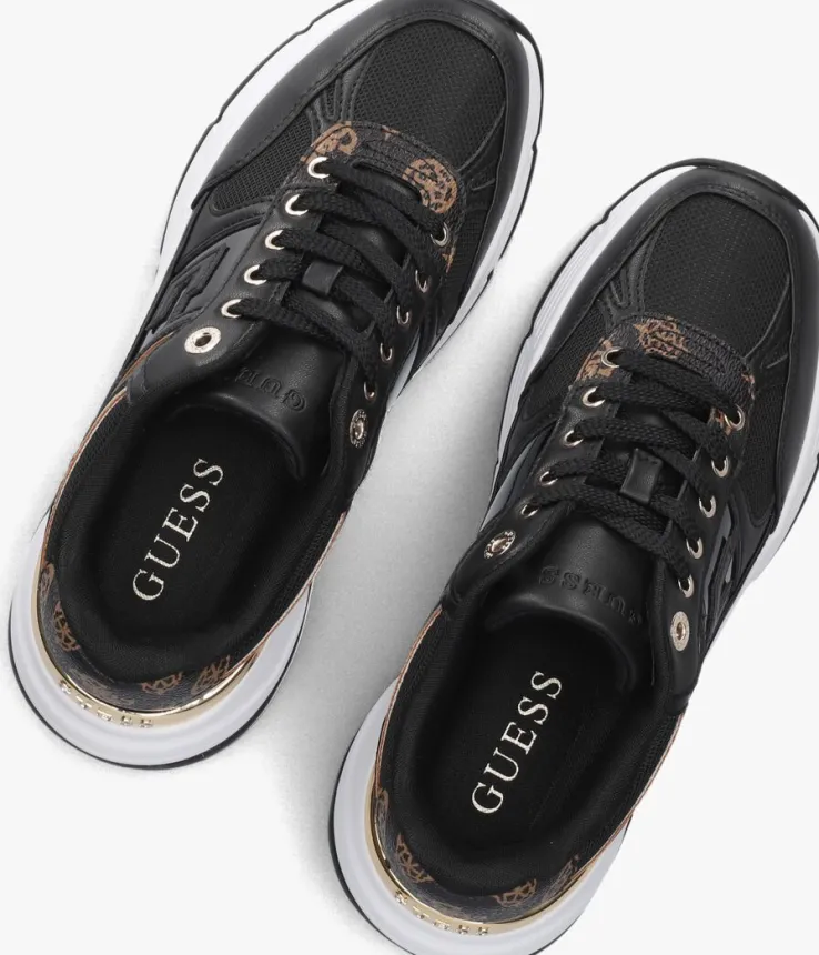 zwarte guess lage sneakers fonzi