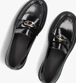 zwarte guess loafers yanika