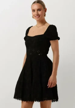 zwarte guess mini jurk ss clio flare midi dress