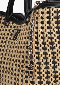 zwarte guess schoudertas atalia tote