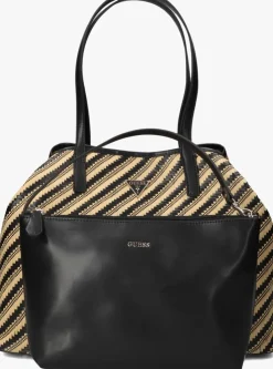 zwarte guess schoudertas vikky ii large 2 in 1 tote