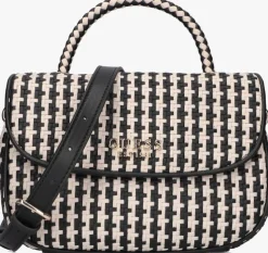 zwarte guess schoudertas mirema top handle flap