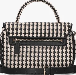 zwarte guess schoudertas mirema top handle flap