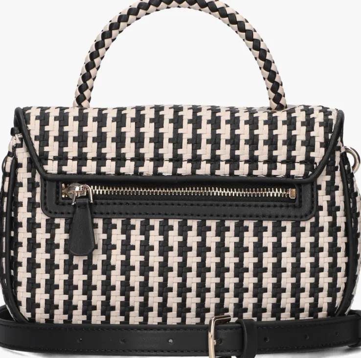 zwarte guess schoudertas mirema top handle flap