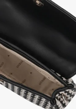 zwarte guess schoudertas mirema top handle flap