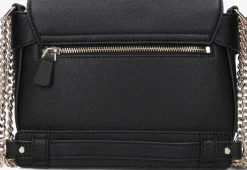 zwarte guess schoudertas fedora flap shoulder bag