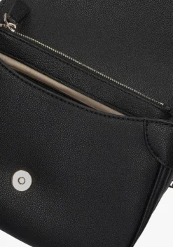 zwarte guess schoudertas fedora flap shoulder bag