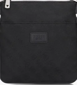 zwarte guess schoudertas strave xbody flat w frnt zpr