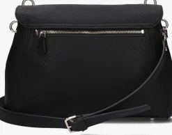 zwarte guess schoudertas sulvye flap shoulder bag