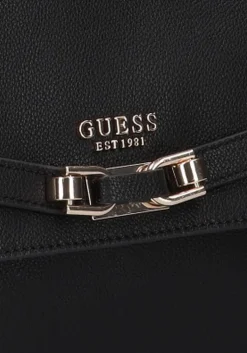 zwarte guess schoudertas sulvye flap shoulder bag