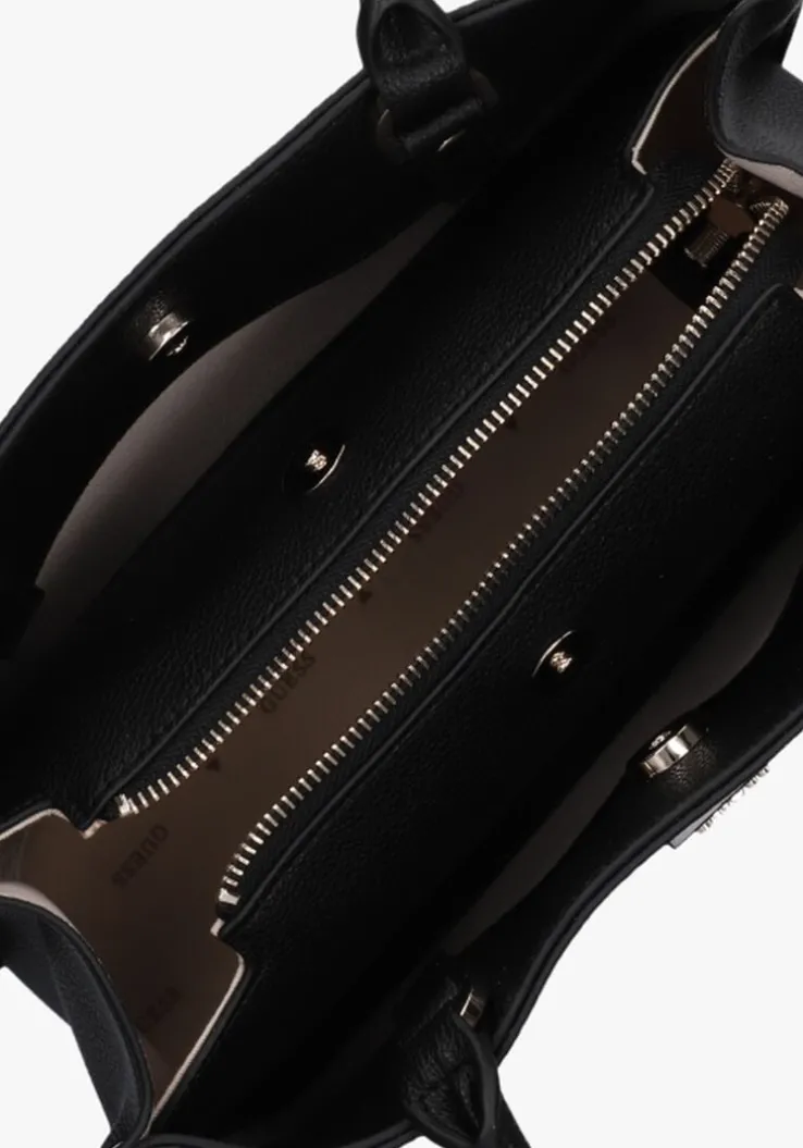 zwarte guess schoudertas meridian shoulder satchel