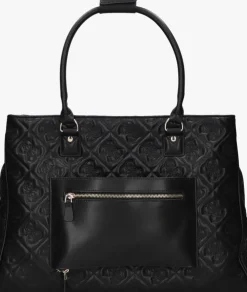 zwarte guess schoudertas adelasia shopper tote