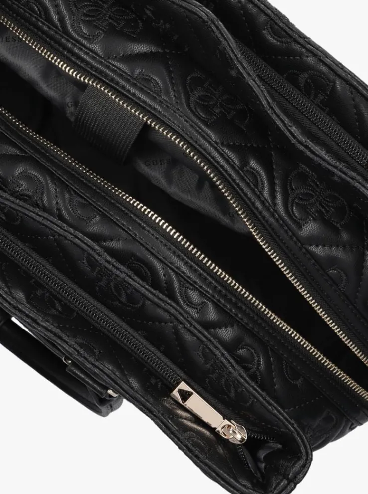 zwarte guess schoudertas adelasia shopper tote