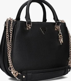 zwarte guess schoudertas fedora shoulder satchel