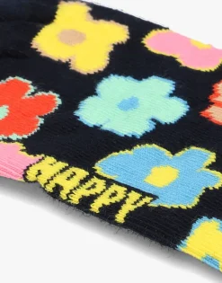 zwarte happy socks sokken kids flower