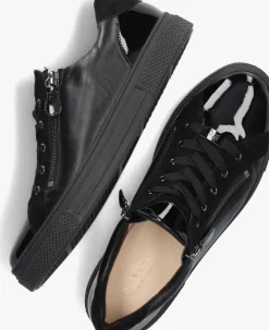 zwarte hassia lage sneakers 301233 led zwart