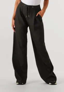 zwarte haute l'amitié joggingbroek michelle tailor tie tall pant