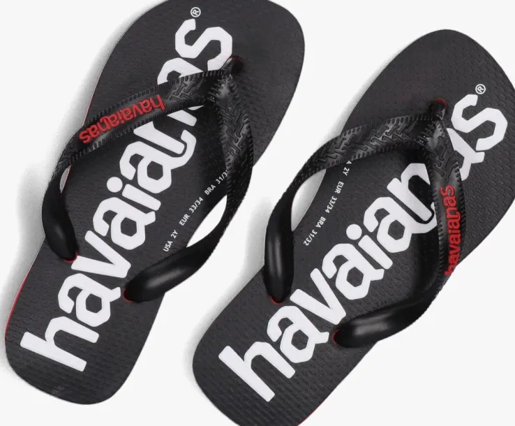 zwarte havaianas teenslippers kids top logomania