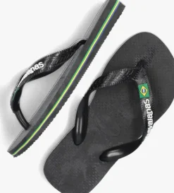zwarte havaianas teenslippers brasil logo kids