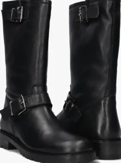 zwarte hip biker boots h1254