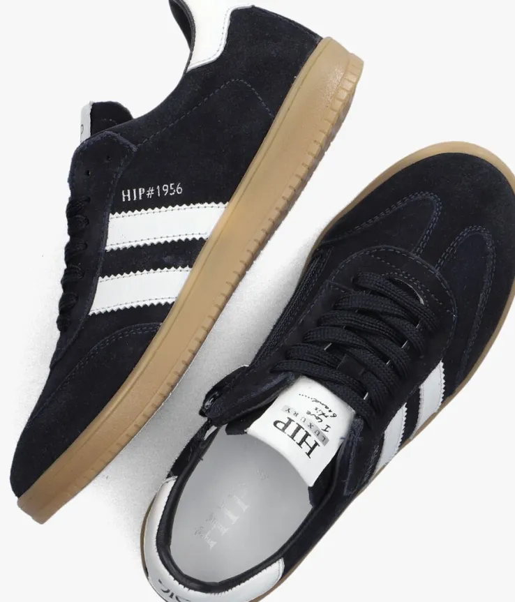 zwarte hip lage sneakers h1511_