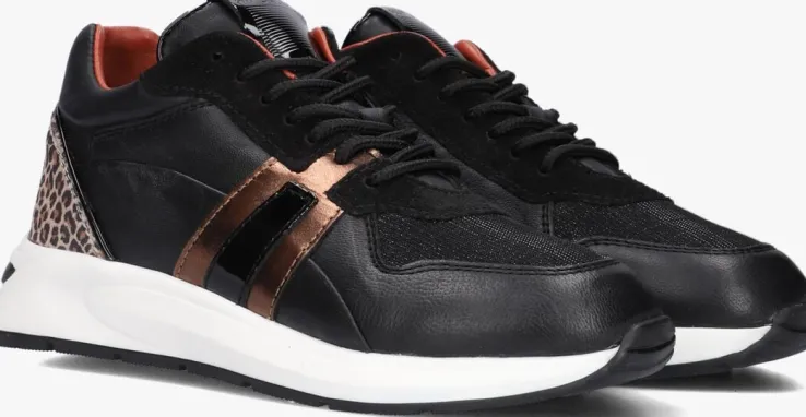 zwarte hip lage sneakers h1588