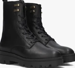 zwarte hip veterboots h1626