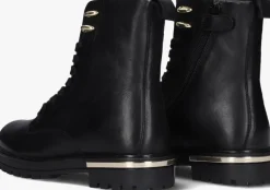 zwarte hip veterboots h1626