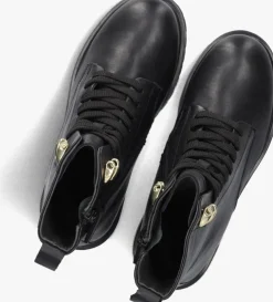 zwarte hip veterboots h1626