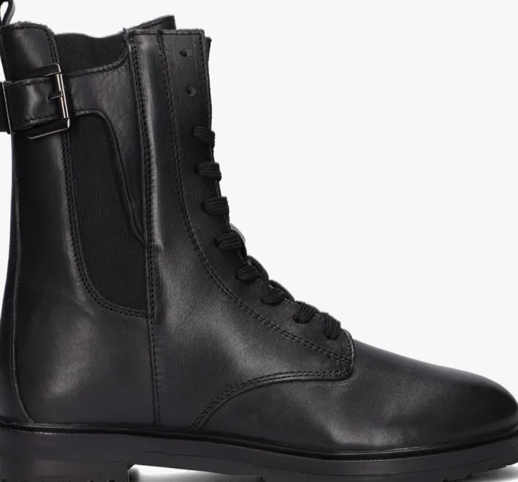zwarte hip veterboots h1314