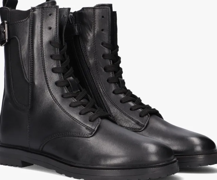 zwarte hip veterboots h1314