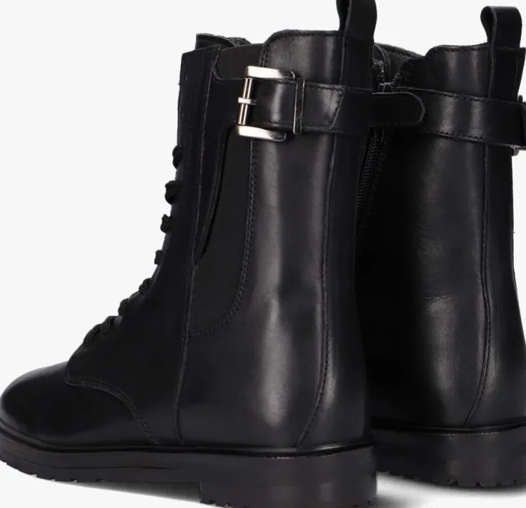 zwarte hip veterboots h1314